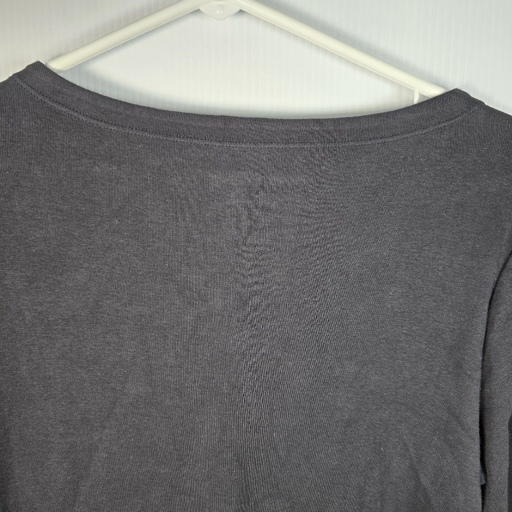 NWT Chico's Classic Black Women's 109% Cotton 3/4 Sleeve Boat Neck Top Chicos 0 - Picture 5 of 10
